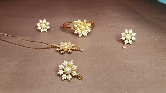 Golden Zircon Jewellery set