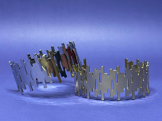Luster'n Iced and Gold Hand Cuff